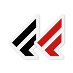 FANATIC Sticker "F" (10pcs) - Black 13x8,8cm