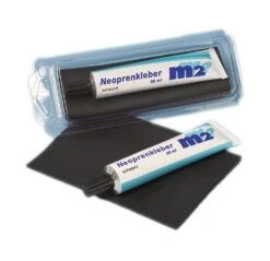 M2 Neoprenkleber Reparaturset Flicken + Pinsel - None