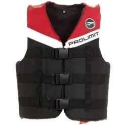 PROLIMIT Auftriebsweste Nylon 3-Buckle Black/Red 2023 - XXS -Surfshop24 Ladenverkäufe 402.53260.020 skivest nylon 3buckle black red front 32121