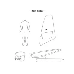 PROLIMIT Windsurf Bag Sessionbag Aero Grey/White 2023 - Wave -Surfshop24 Ladenverkäufe 404.04030.020 3