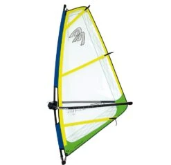 Ascan Pro Rigg Kinder-Jugend-Damen Windsurfsegel Komplett Segel+Mast+Gabel Gelb - 1,5 Qm