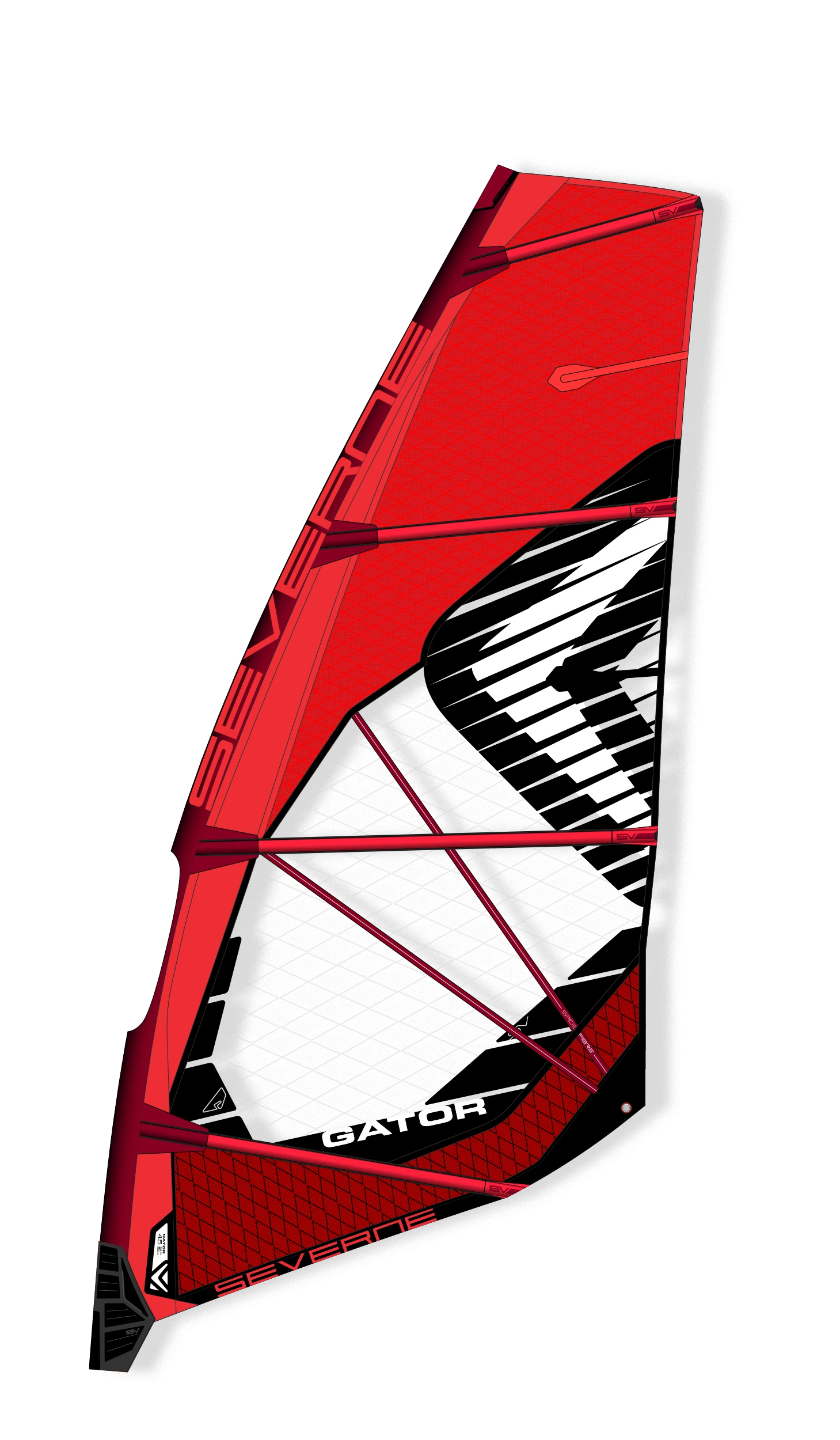 SEVERNE Windsurf Segel GATOR Red 2023 - 7.5 Red 3 SEVERNE Windsurf Segel GATOR Red 2023 - 7.5 Red